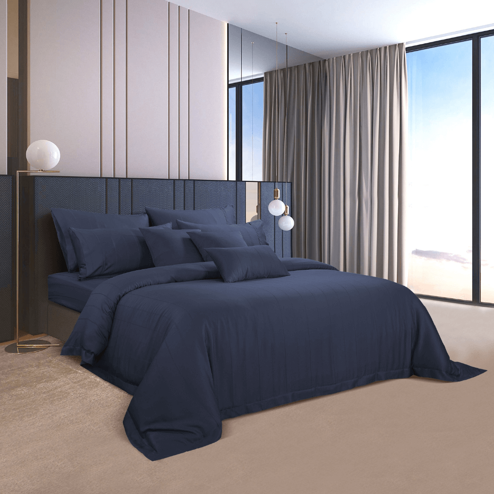ปลอกผ้านวม ทวินไซซ์ AKEMI รุ่น ACCORD DOBBY 9557108510418 ขนาด 177 X 229 ซม. สี MATERA SAPPHIRE BLUE
